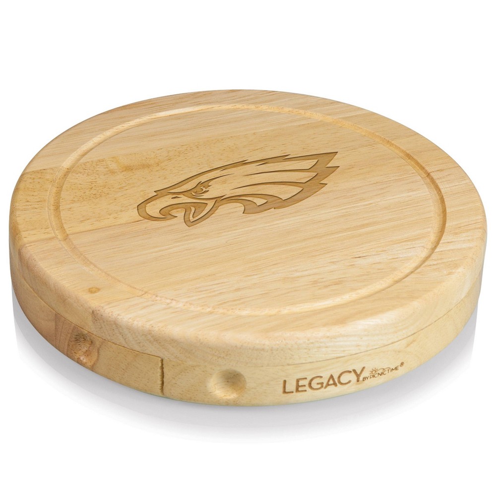 Photos - Chopping Board / Coaster NFL Philadelphia Eagles Brie Cheese Board and Tools Set - Brown