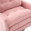 PAGED Swivel Accent Chair, Thick Padded Barrel Chair with Metal Base, Comfortable Single Sofa Chair for Living Room, Study - 2 of 4