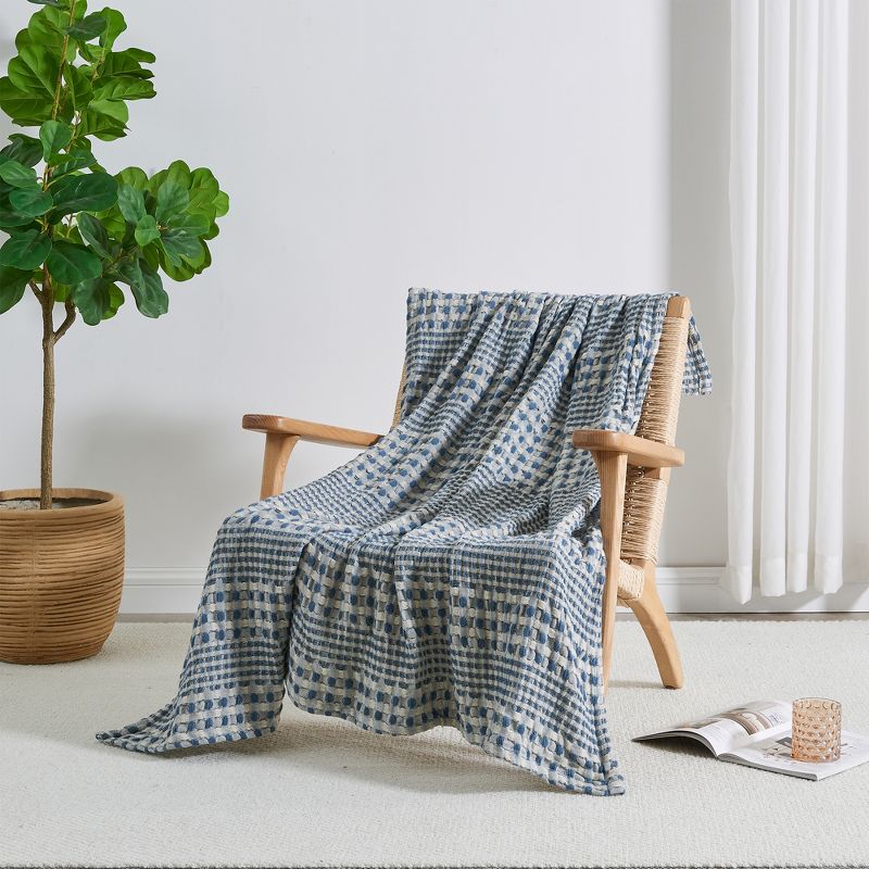 Cotton Super Soft All-Season Waffle Weave Knit Blanket - Great Bay Home, 3 of 5