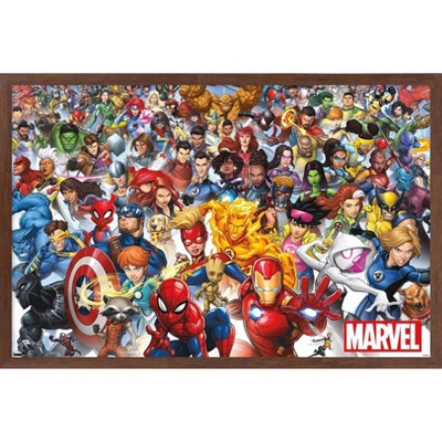 Trends International Marvel Comics The Marvel Lineup 2023 Framed Wall ...