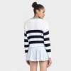 Women's Striped Cable Knit Pullover Sweater - All In Motion™ - 2 of 4