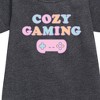 - Instant Message - Cozy Gaming Graphic Short Sleeve Fleece Dress - 2 of 4