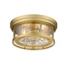 Clarion 12" Glass Flush Mount Light - Dimmable, 2 Bulbs, Damp Rated, Transitional Design - 2 of 4