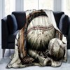 Lomsoe Vintage Baseball Theme Print Flannel Blanket - All Seasons Soft and Warm Throw Blanket for Bed, Napping, Camping, Travel, Office - 4 of 4