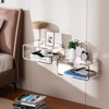 YIYIBYUS Wall-Mounted Bedside Table, Acrylic Floating Nightstand - 2 of 4