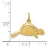 Black Bow Jewelry 14k Yellow Gold Textured Beaver Charm or Pendant - 4 of 4