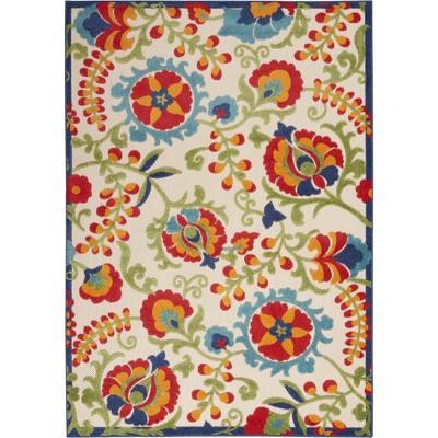 Nourison Aloha Floral Textured Outdoor Area Rug