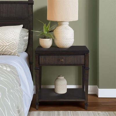 NicBex Nightstand with 1 Drawer,Bedside Table with Solid Wood Frame and Wood Legs,Modern Side Table for Bedroom,Living Room