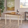TiramisuBest CLEARWATER RECT SLD TOP Table with Dark Oak for Dining Tables - 3 of 4