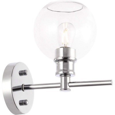 Elegant Lighting Collier 1 light Chrome and Clear glass Wall sconce