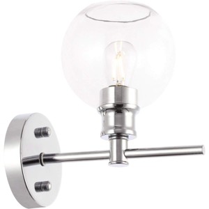 Elegant Lighting Collier 1 light Chrome and Clear glass Wall sconce - 1 of 4