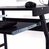 Syemin Desks Adjustable Overbed Bedside Table with Wheels Moveable Computer Desk Bedside Table with Wheels, Black, 24.8"*10.63"*29.53" - 3 of 4