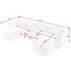 U Shape Sectional Sofa including Two Single Seats and Two Chaises, Modular Sofa, DIY Combination, Loop Yarn Fabric - 4 of 4