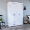 NicBex Armoire Wardrobe Closet Storage Cabinet with Doors & Drawers & Shelves for Bedroom - 2 of 4