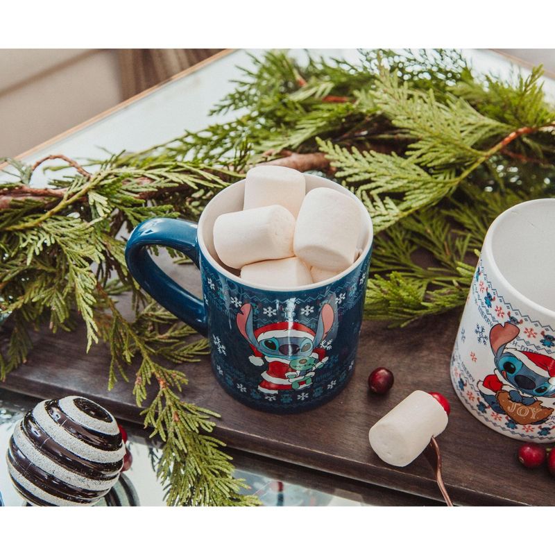 Silver Buffalo Disney Lilo & Stitch Holiday Sweaters Ceramic Mugs | Set of 2, 5 of 7