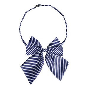 Allegra K Women's Pre-Tied Striped Uniform Adjustable Bowknot Bowtie - 1 of 4