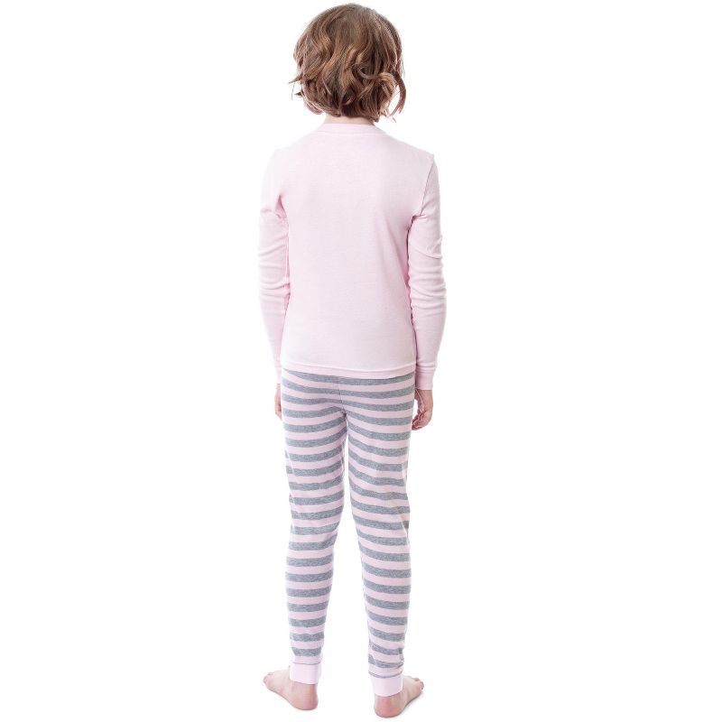 Barbie Girls' Child Fairy Princess Magical Tight Fit Sleep Pajama Set Pink, 4 of 5