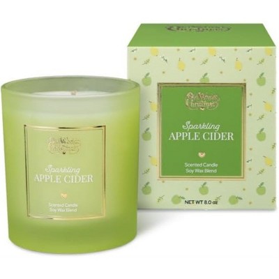 Old World Christmas Soy Wax Blend Candle in Glass Container, Sparkling Apple Cider, 8oz