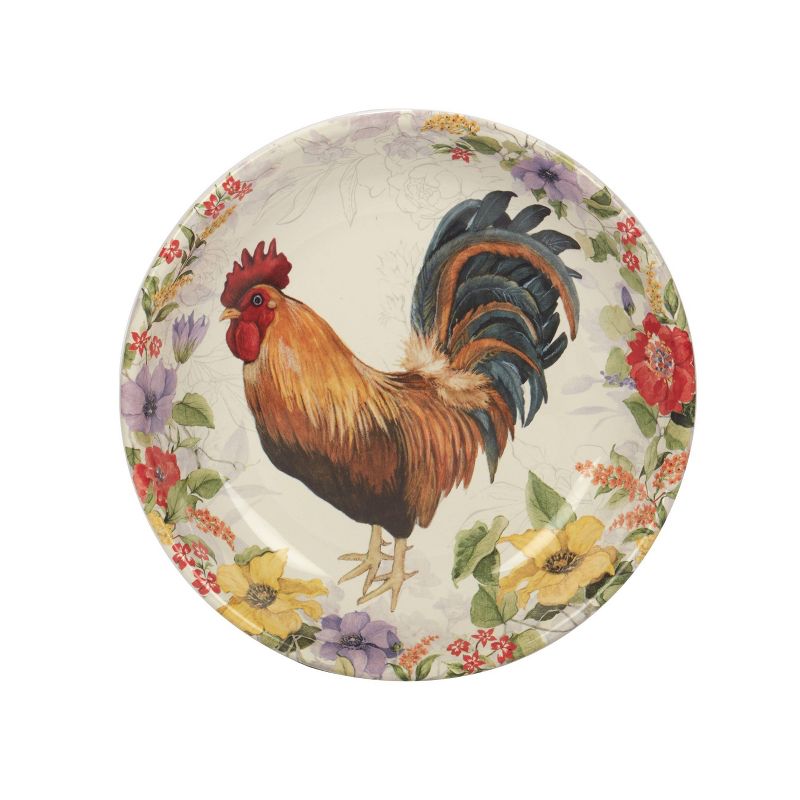 Set of 4 Floral Rooster Assorted Soup/Pasta Bowls - Certified International, 4 of 8