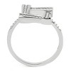 Slickblue Women's Stainless Steel Ring with Clear CZ - No Plating - Pave Setting - Elegant & Timeless Jewelry, Size 5-10 - 2 of 4