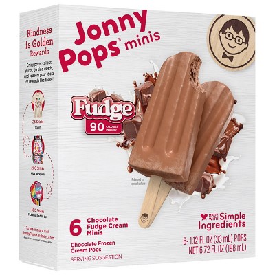 JonnyPops Chocolate Fudge Cream Minis Frozen Pops - 6.72 fl oz/6ct