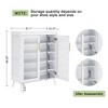 Shoe Cabinet with Glass Doors, 5-Tier Entryway Shoe Organizer Storage Rack with Large Storage and Adjustable Shelves for Hallway, Living Room - 2 of 4