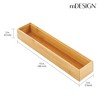 mDesign Stackable 15" Long Wooden Bamboo Drawer Organizer - 6 Pack, Natural Wood - 4 of 4