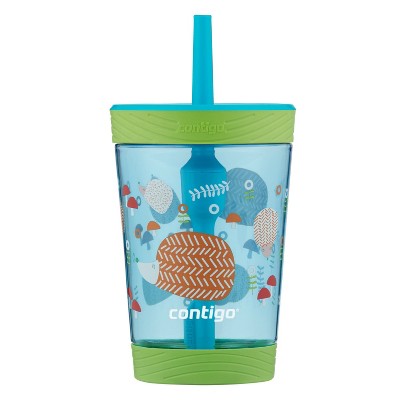 Image of Contigo 14oz Plastic Spill-Proof Hedgehog Kids' Tumbler with Straw