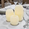 LumaBase Battery-Operated Textured Wax LED Candles - Set of 3 - 3 of 4