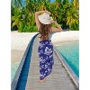 HAPPY BAY Women's Cover Up Summer Vacation Cover-Ups Pareos Beachwear Sarong Coverups Pareo Swimwear Party Long Beach for Women One Size Blue,Tree - image 3 of 4