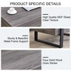 Coffee Table, Rustic Style Rectangular Coffee Table, Center Table, With Black Metal Legs, Wood Grain Table, Natural Wood Tones Tea Table,Grey - 3 of 4