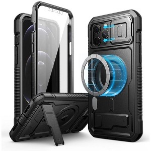 Dexnor for iPhone 12 Pro Max Case with Camera Cover [Compatible with MagSafe] [Built-in Screen Protector] Heavy-Duty Shockproof - 1 of 1