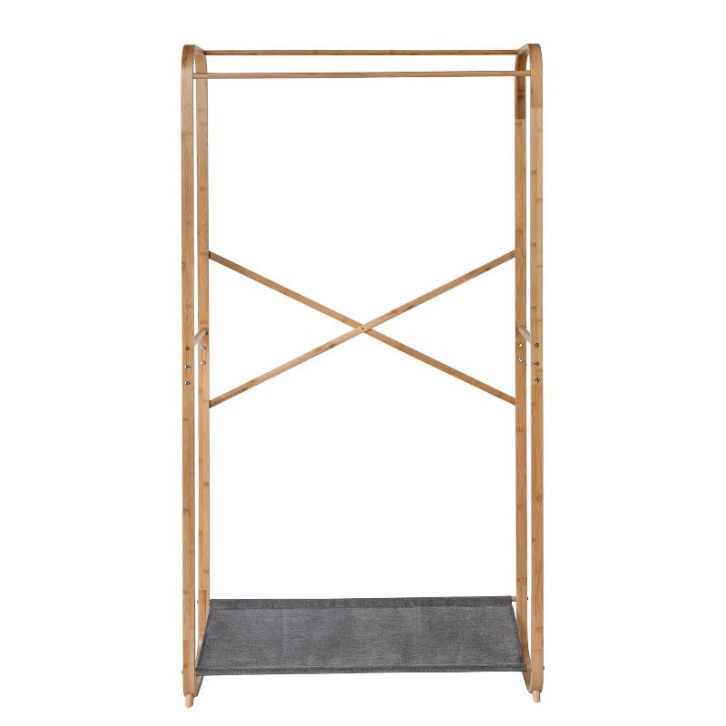 Honey-Can-Do Bamboo and Canvas Garment Rack, 3 of 10