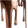 Olivia & May Aluminum Drip Accent Table: Smoked Glass, Cast Aluminum, Rustic Look, No Assembly Required - 4 of 4
