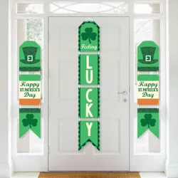 Big Dot of Happiness St. Patrick's Day - Hanging Vertical Paper Door Banners - Saint Patty's Day Party Wall Decoration Kit - Indoor Door Decor