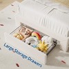 CuisinSmart Twin/Full/Queen Size Bed Frame, Adjustable Headboard and Storage Drawer, Boucle Upholstered Platform Bed for Kids, Lamb Fleece Fabric - 4 of 4