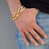Slate by Rebl Fancy Link Chain Bracelet 18K Gold Plated Stainless Steel - 3 of 3