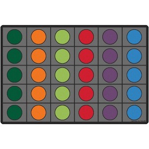 Carpets for Kids Seating Circletime Learning Rug Gray, Rectangle - 1 of 3
