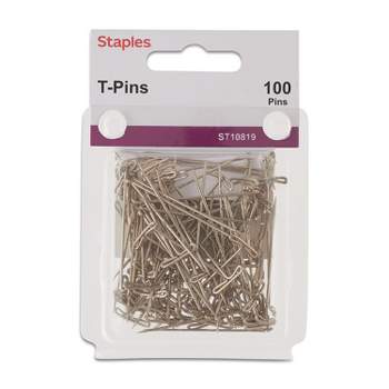 Staples 10819-CC Nickel Plated T-Pin 100/Pack 436448
