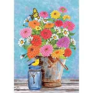 Briarwood Lane Garden Flag 18x12.5 For Outdoor Zinnias Spring Garden Flag Flag For Spring Garden Flag Flags For Outside - 1 of 4
