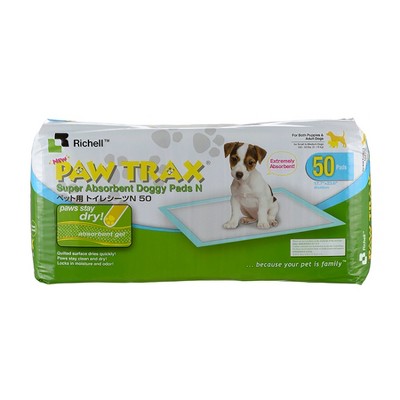 Paw Trax Super Absorbent Doggy Training Pads, 50 Pack