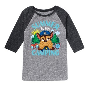 Boys' - Paw Patrol - Summer Is For Camping Raglan Graphic T-Shirt - 1 of 4