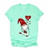Simply Sage Market Valentine Gnome Heart Short Sleeve Tee - L - Mint - 2 of 4