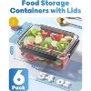 6-Pack 7-Cup BPA-Free Meal Prep Containers with Lids, Freezer & Microwave Safe - 2 of 4