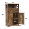 Farmhouse Storage Cabinet with Drawers and Adjustable Shelves, Freestanding Kitchen Pantry Storage Cabinet - 4 of 4