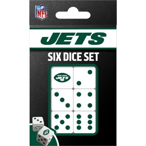 MasterPieces Officially Licensed NFL New York Jets - 6 Piece D6 Gaming Dice Set Ages 6 and Up - 1 of 4