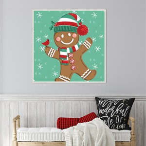 Amanti Art 30"x30" Festive Christmas II by Anne Tavoletti Framed Canvas Wall Art Print - 1 of 4