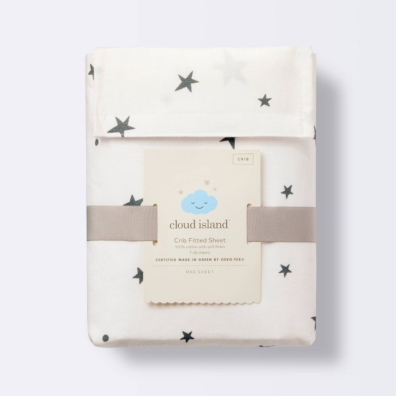 Cotton Fitted Crib Sheet - Star Print - Cloud Island&#8482;, 5 of 6