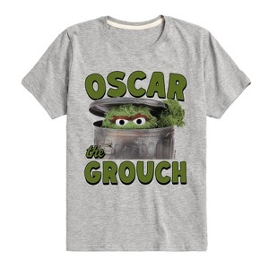 Boys' - Sesame Street - Oscar The Grouch Short Sleeve Graphic T-Shirt - 1 of 4