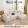 110" Modular Cloud Sofa, L-Shaped Sectional with Chaise, Plush Chenille/Corduroy Fabric, Deep Seat, No Assembly Needed, for Living Room & Apartments - 2 of 4